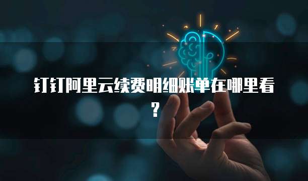 钉钉阿里云续费明细账单在哪里看?