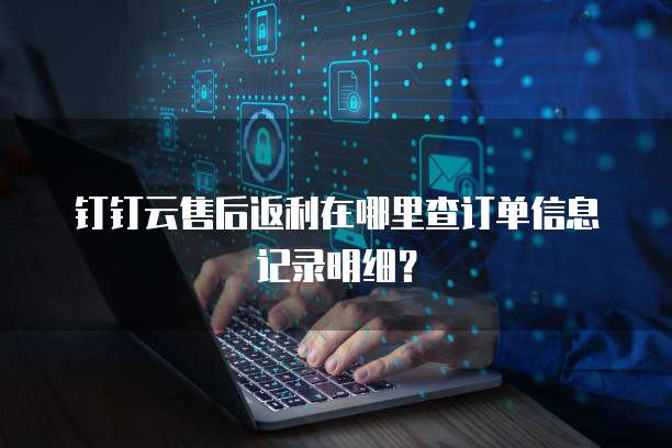 钉钉云售后返利在哪里查订单信息记录明细?