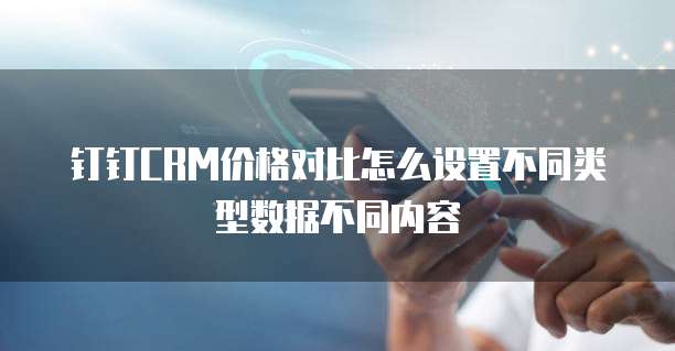 钉钉CRM价格对比怎么设置不同类型数据不同内容