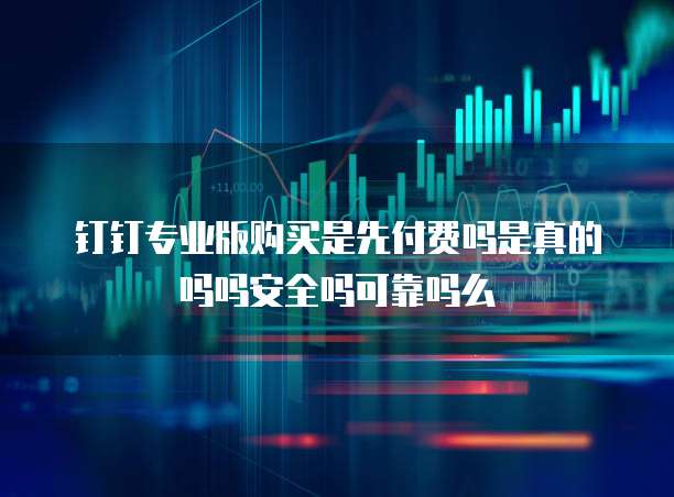 钉钉专业版购买是先付费吗是真的吗吗安全吗可靠吗么