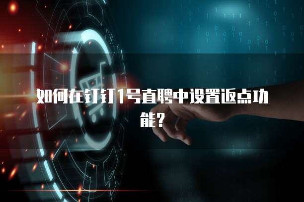 如何在钉钉1号直聘中设置返点功能?