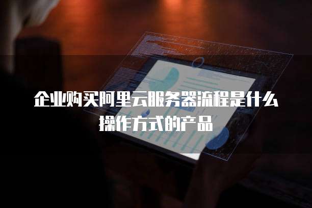 企业购买阿里云服务器流程是什么操作方式的产品