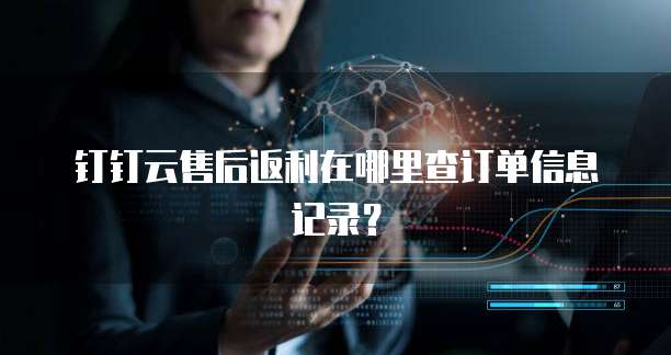 钉钉云售后返利在哪里查订单信息记录?