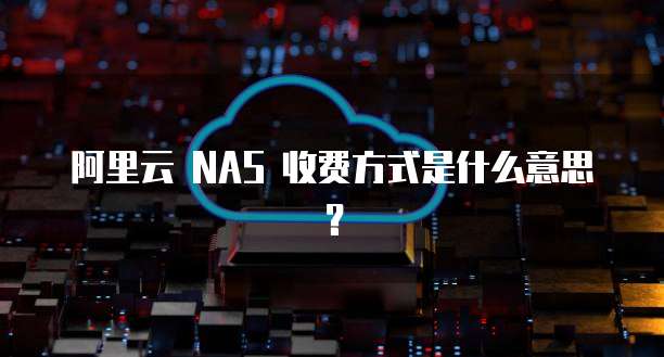 阿里云 NAS 收费方式是什么意思?