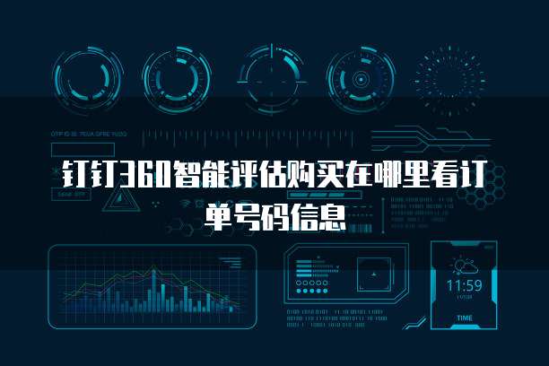 钉钉360智能评估购买在哪里看订单号码信息