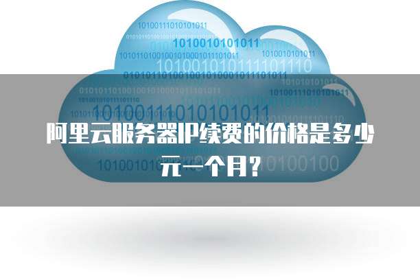 阿里云服务器IP续费的价格是多少元一个月?