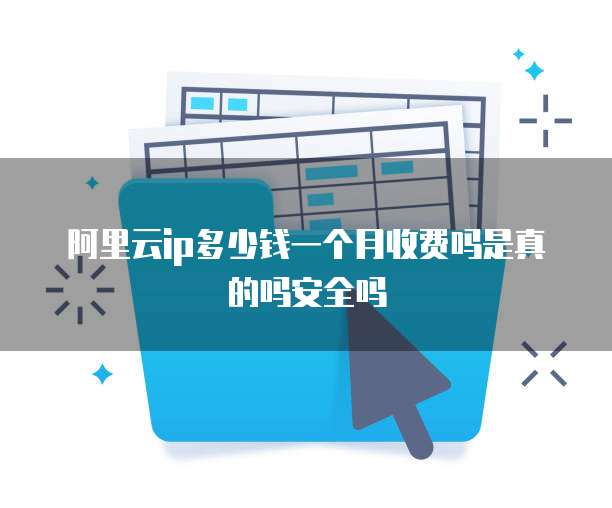 阿里云ip多少钱一个月收费吗是真的吗安全吗