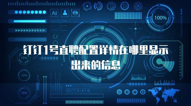 钉钉1号直聘配置详情在哪里显示出来的信息