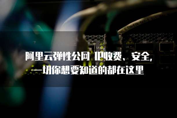 阿里云弹性公网 IP收费、安全,一切你想要知道的都在这里