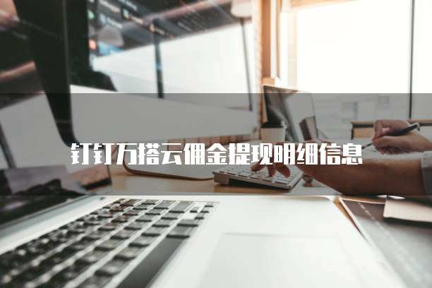 钉钉万搭云佣金提现明细信息