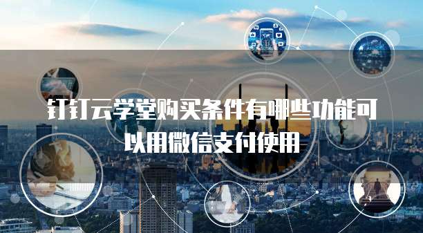 钉钉云学堂购买条件有哪些功能可以用微信支付使用