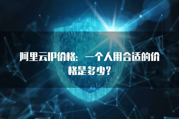 阿里云IP价格:一个人用合适的价格是多少?