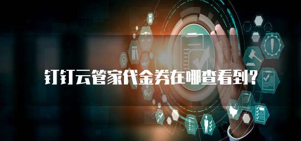 钉钉云管家代金券在哪查看到?