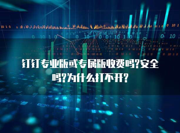 钉钉专业版或专属版收费吗?安全吗?为什么打不开?