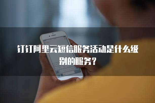 钉钉阿里云短信服务活动是什么级别的服务?