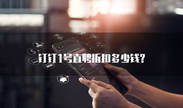 钉钉1号直聘折扣多少钱?