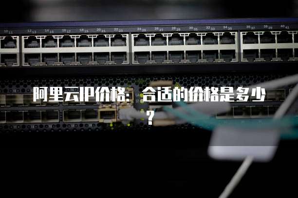 阿里云IP价格:合适的价格是多少?
