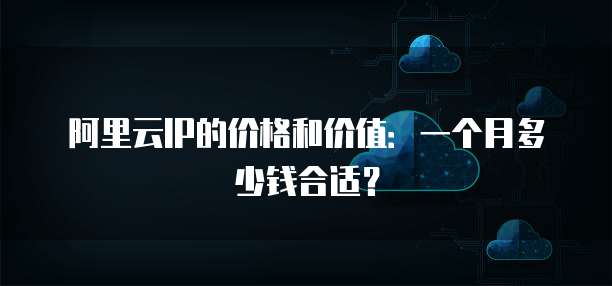 阿里云IP的价格和价值:一个月多少钱合适?