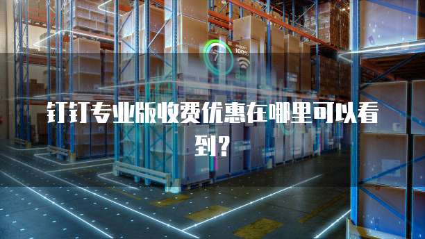 钉钉专业版收费优惠在哪里可以看到？