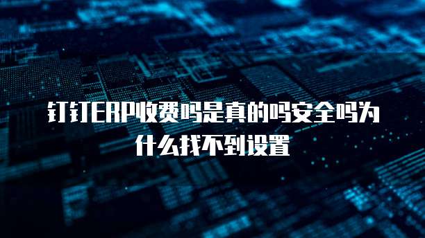 钉钉ERP收费吗是真的吗安全吗为什么找不到设置