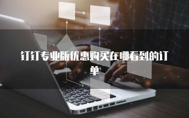 钉钉专业版优惠购买在哪看到的订单