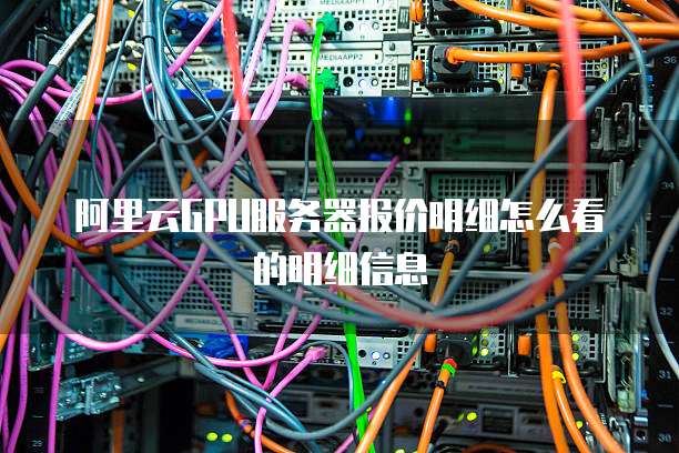 阿里云GPU服务器报价明细怎么看的明细信息