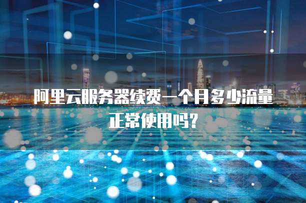 阿里云服务器续费一个月多少流量正常使用吗?