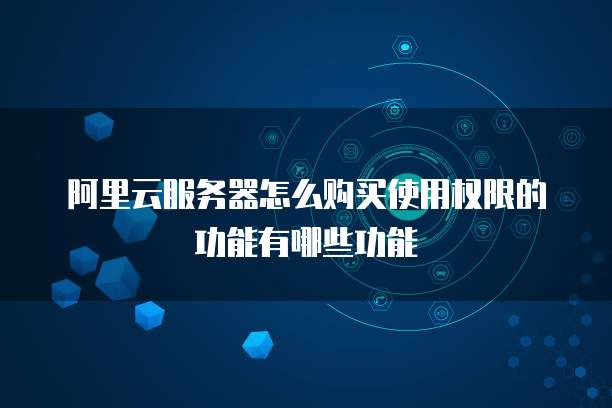 阿里云服务器怎么购买使用权限的功能有哪些功能