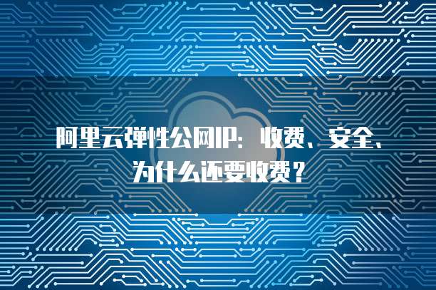 阿里云弹性公网IP：收费、安全、为什么还要收费？