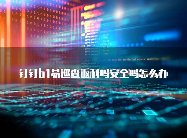 钉钉b1易巡查返利吗安全吗怎么办