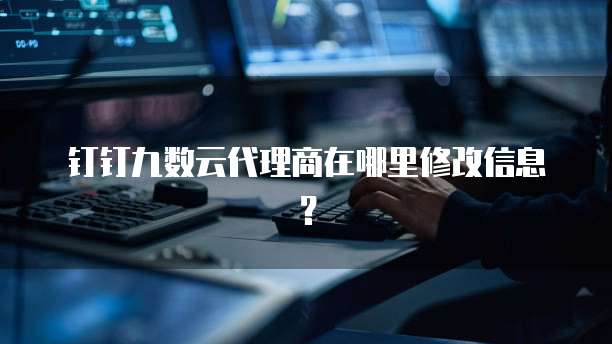 钉钉九数云代理商在哪里修改信息?