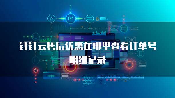 钉钉云售后优惠在哪里查看订单号明细记录