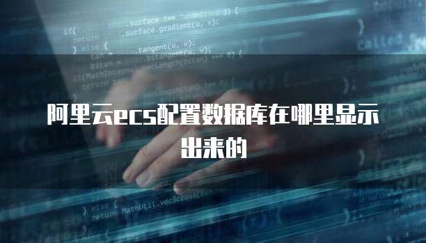 阿里云ecs配置数据库在哪里显示出来的