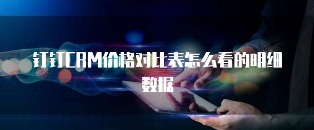 钉钉CRM价格对比表怎么看的明细数据