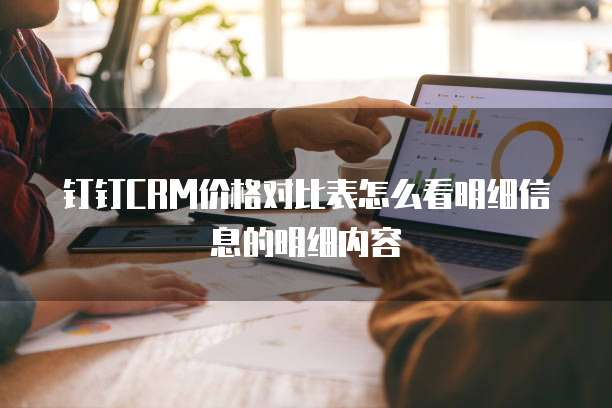 钉钉CRM价格对比表怎么看明细信息的明细内容