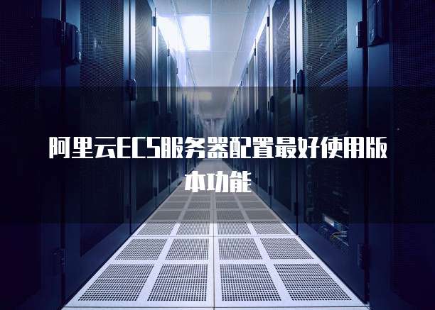阿里云ECS服务器配置最好使用版本功能