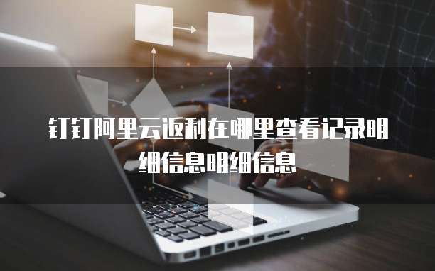 钉钉阿里云返利在哪里查看记录明细信息明细信息