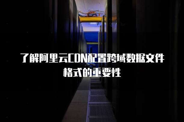 了解阿里云CDN配置跨域数据文件格式的重要性