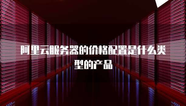 阿里云服务器的价格配置是什么类型的产品