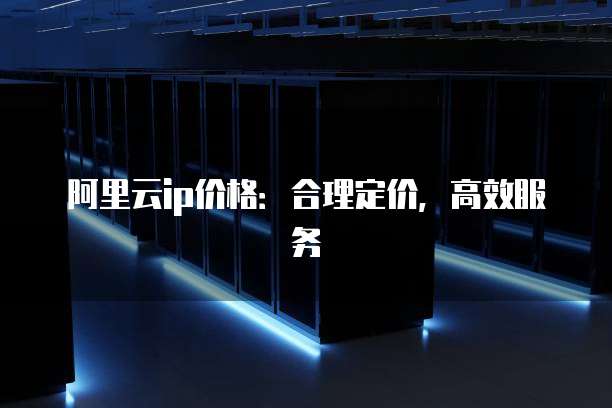 阿里云ip价格:合理定价,高效服务