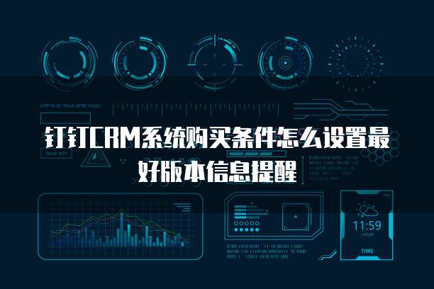 钉钉CRM系统购买条件怎么设置最好版本信息提醒