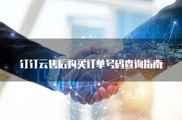 钉钉云售后购买订单号码查询指南