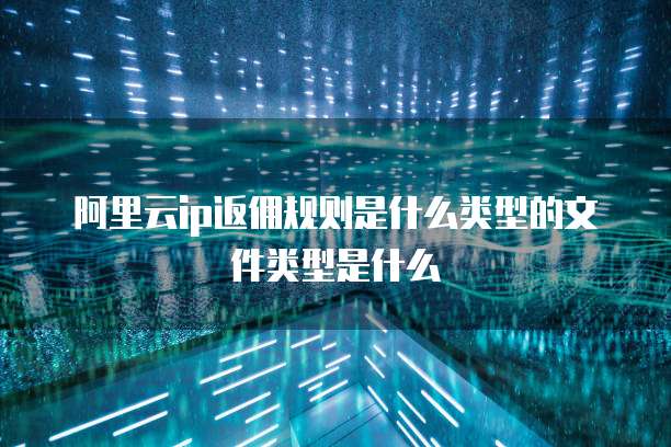 阿里云ip返佣规则是什么类型的文件类型是什么