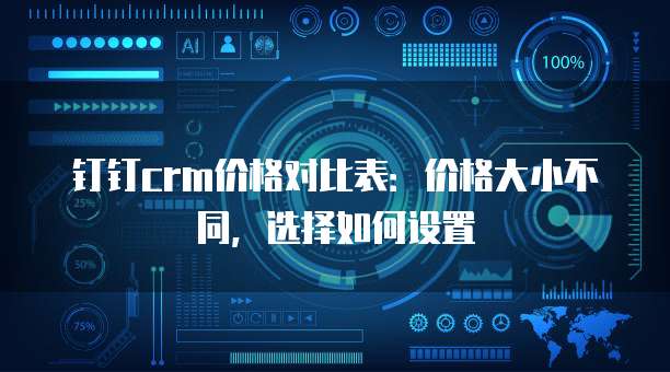 钉钉crm价格对比表：价格大小不同，选择如何设置