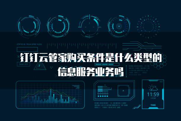 钉钉云管家购买条件是什么类型的信息服务业务吗
