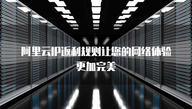 阿里云IP返利规则让您的网络体验更加完美