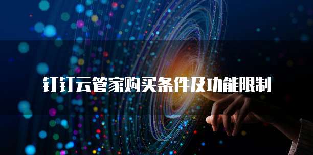 钉钉云管家购买条件及功能限制