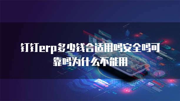 钉钉erp多少钱合适用吗安全吗可靠吗为什么不能用