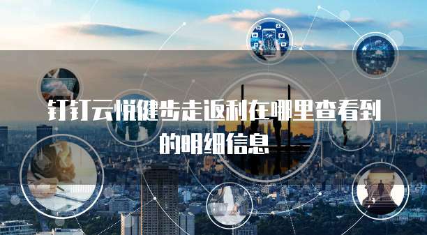 钉钉云悦健步走返利在哪里查看到的明细信息