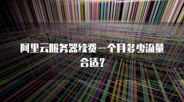 阿里云服务器续费一个月多少流量合适?